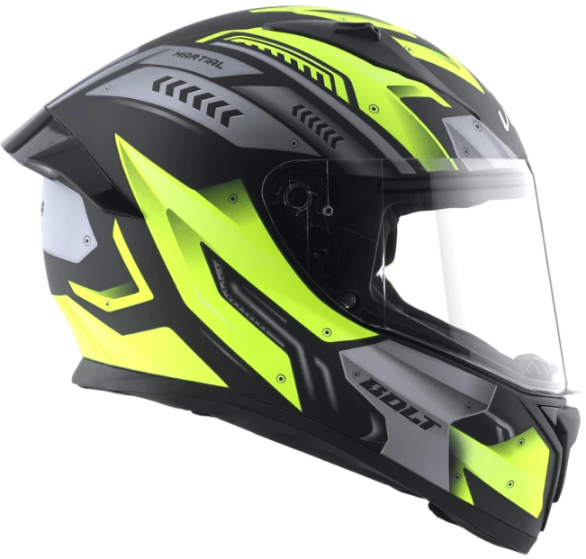Vega Bolt Martial Dull Black Nion Helmet