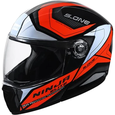 Studds Ninja Modular Full Face Bike Helmet Red Black