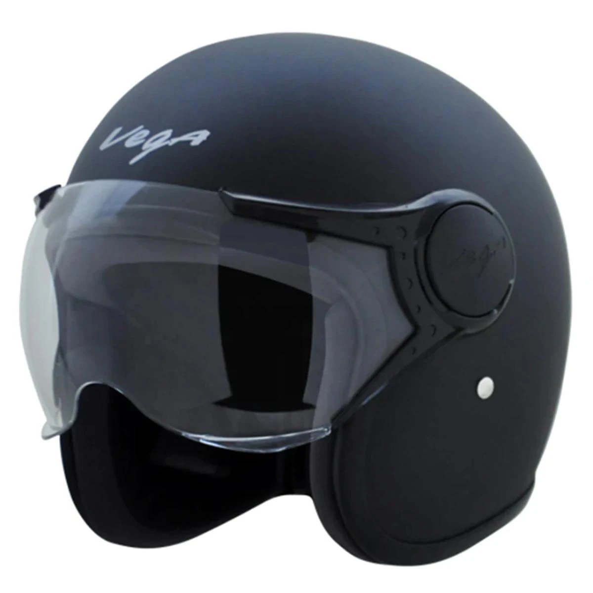 Vega Jeet Matt Black Half Face Bike Helmet